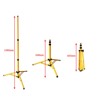 Hengda Baustrahler Stativ, Höhenverstellbarer LED Strahler stativ, tripod Flutlicht Ständer Höhenverstellung von 64 bis 158 cm